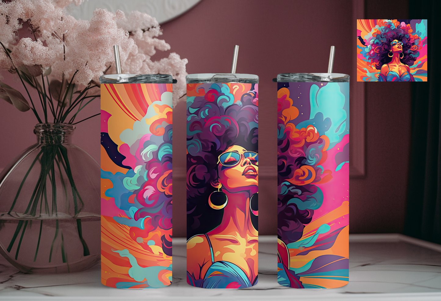 Black Women Art 20 oz Tumblers - 10